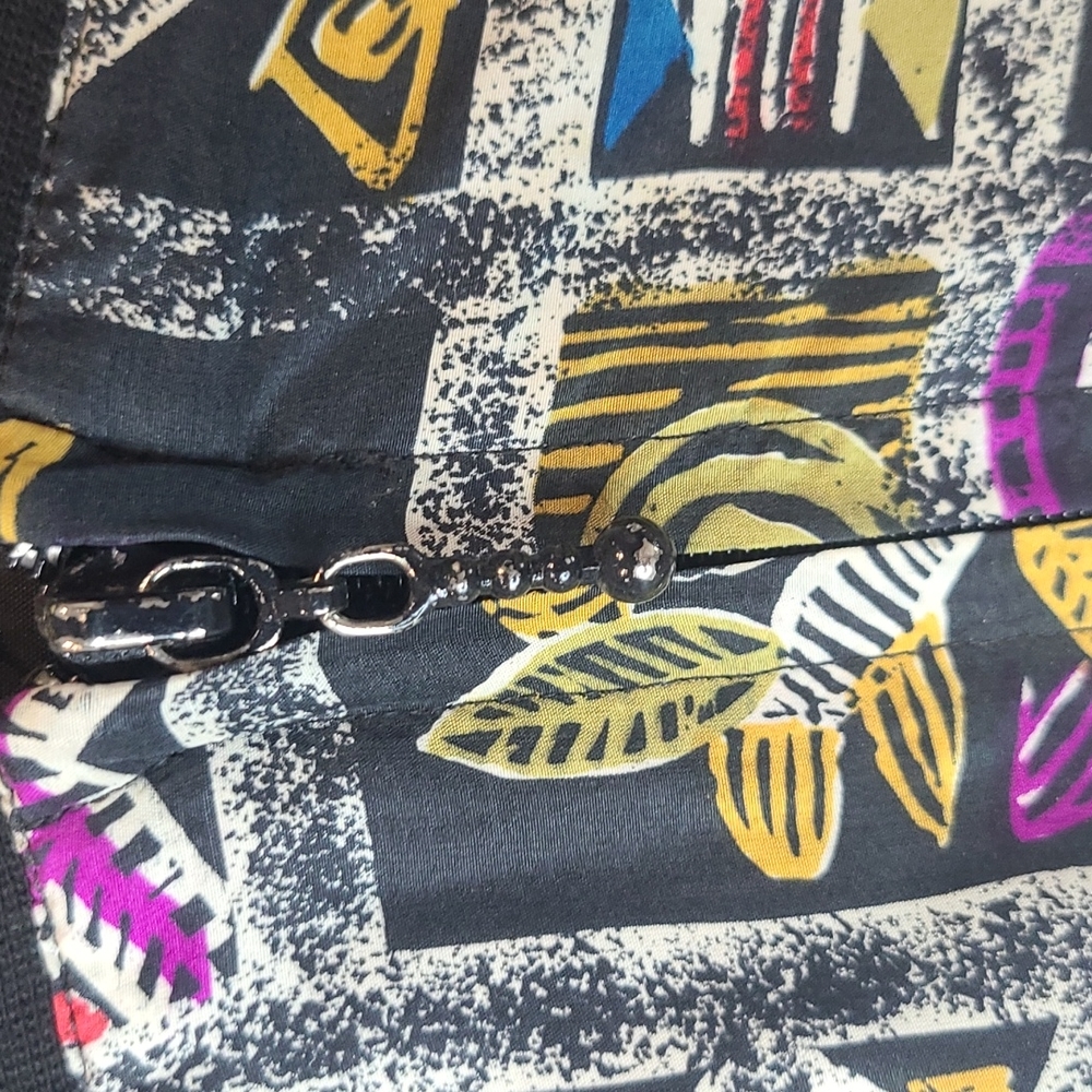 Retro August Silk abstract silk windbreaker jacket medium - Picture 5 of 12